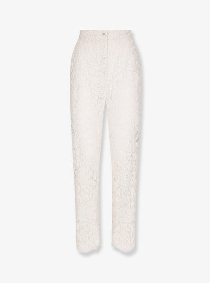 Dolce & Gabbana Lace Trousers 44 Bianco
