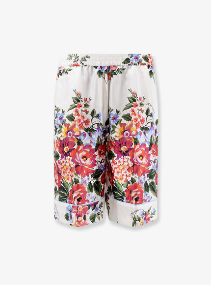 Dolce & Gabbana Silk Shorts Bianco