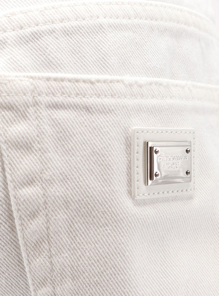 Dolce & Gabbana White Denim Shorts