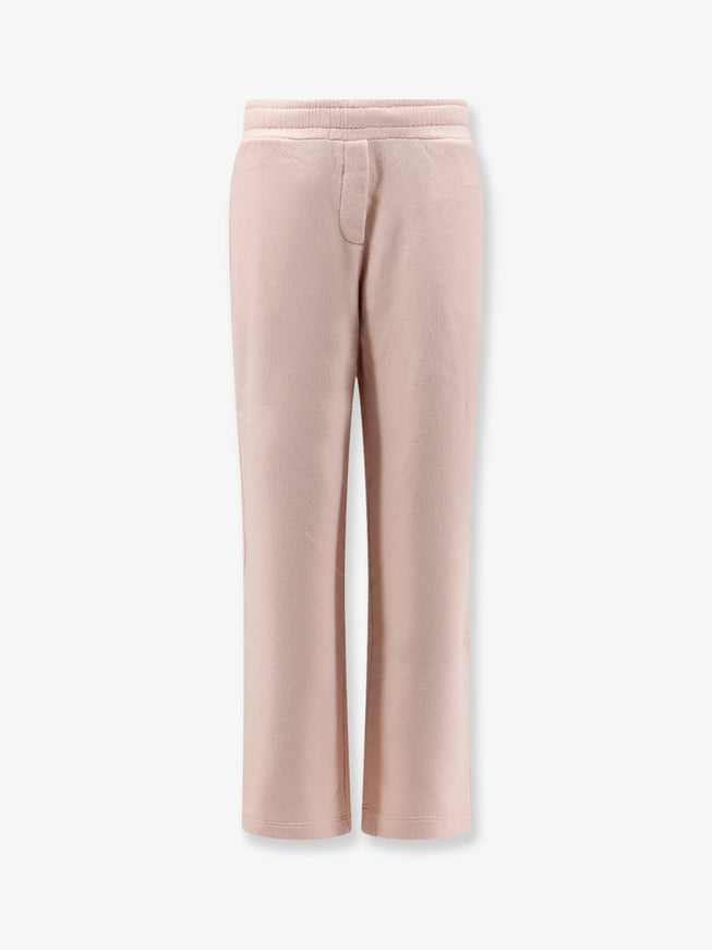 Dolce & Gabbana Cotton Trousers With Embroidered Logo Patch Azzurro