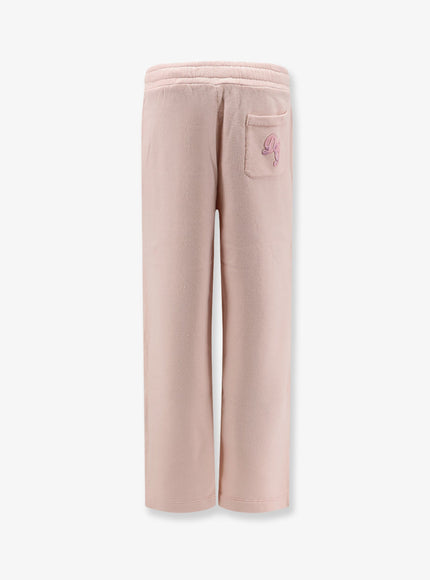 Dolce & Gabbana Cotton Trousers With Embroidered Logo Patch
