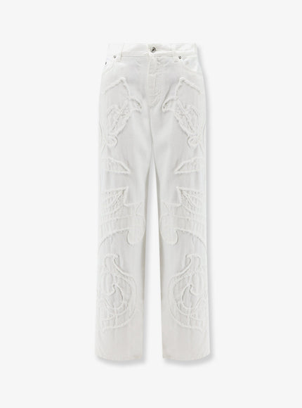 Dolce & Gabbana Boyfriend Denim Trousers With Embroidery 40 Denim