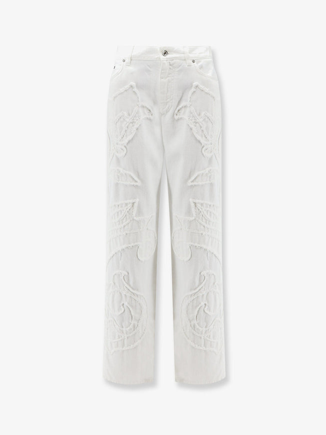 Dolce & Gabbana Boyfriend Denim Trousers With Embroidery 40 Denim