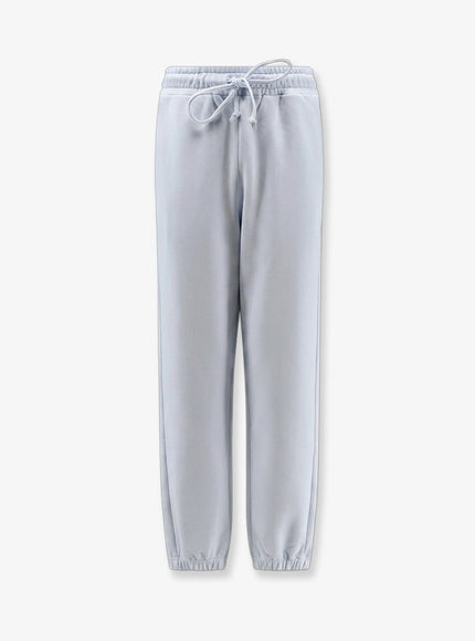 Dolce & Gabbana Cotton Trousers With Embroidered Logo On The Back Azzurro