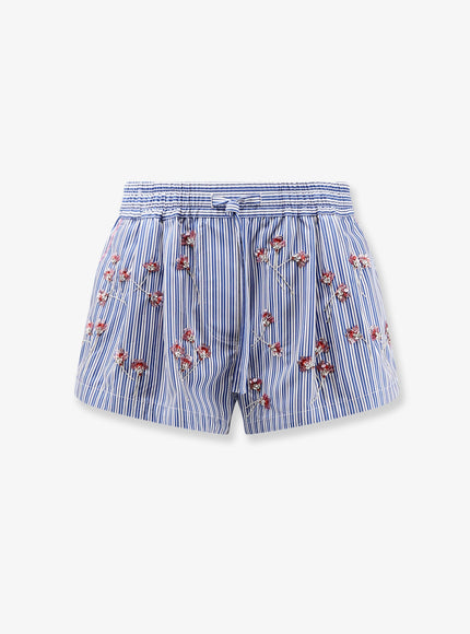 Dolce & Gabbana Cotton Shorts With Cristal Flower Print 38 Rigato