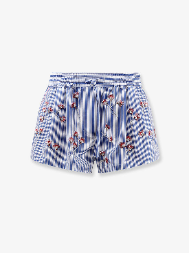 Dolce & Gabbana Cotton Shorts With Cristal Flower Print 38 Rigato