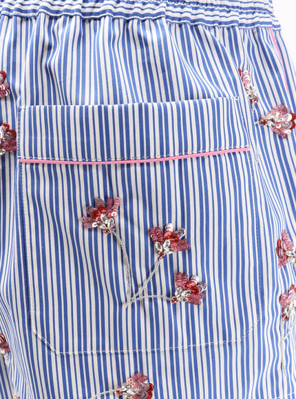 Dolce & Gabbana Cotton Shorts With Cristal Flower Print