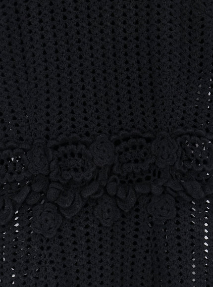 Dolce & Gabbana Crochet Fabric Long Dress