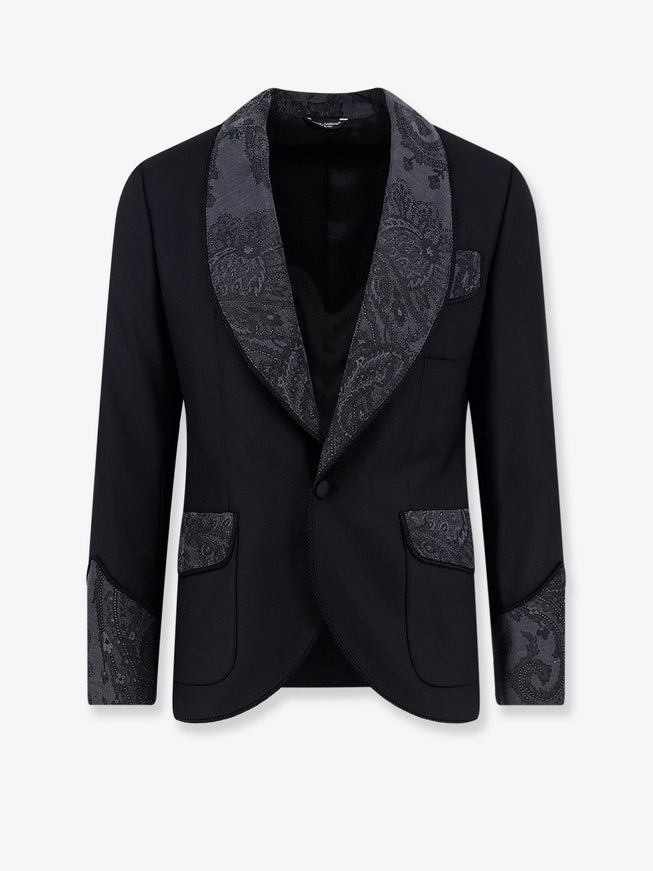 Dolce & Gabbana Virgin Wool Blend Blazer 48 Nero