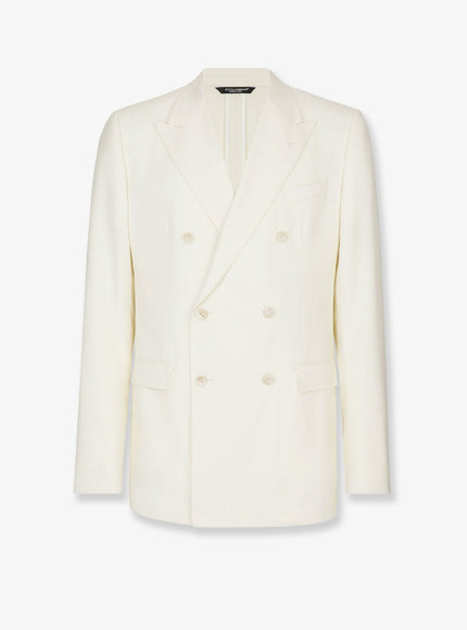 Dolce & Gabbana Taormina Linen Blazer 50 Bianco