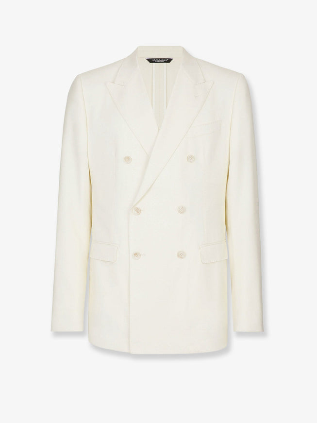 Dolce & Gabbana Taormina Linen Blazer 50 Bianco