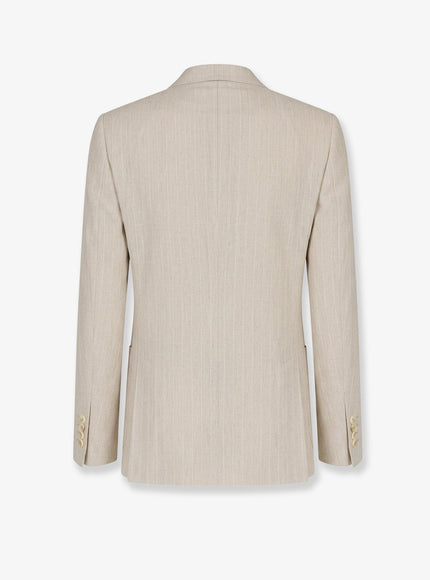 Dolce & Gabbana Portofino Linen Blazer With Striped Motif