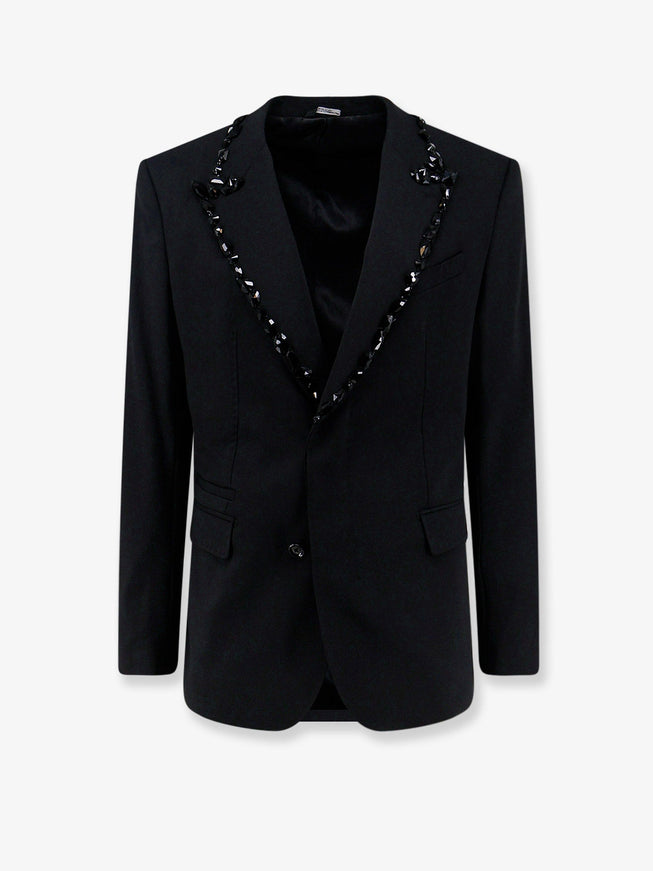 Dolce & Gabbana Sicilia Stretch Wool Blazer Nero