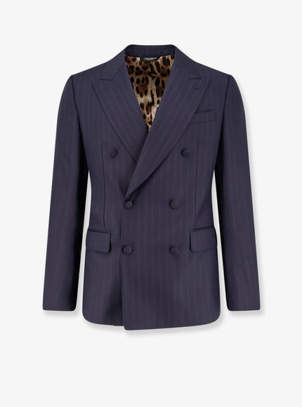 Dolce & Gabbana Sicilia Virgin Wool Blazer With Pinstripe Motif Rigato