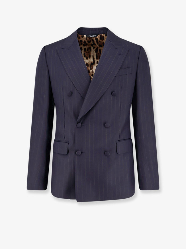 Dolce & Gabbana Sicilia Virgin Wool Blazer With Pinstripe Motif Rigato