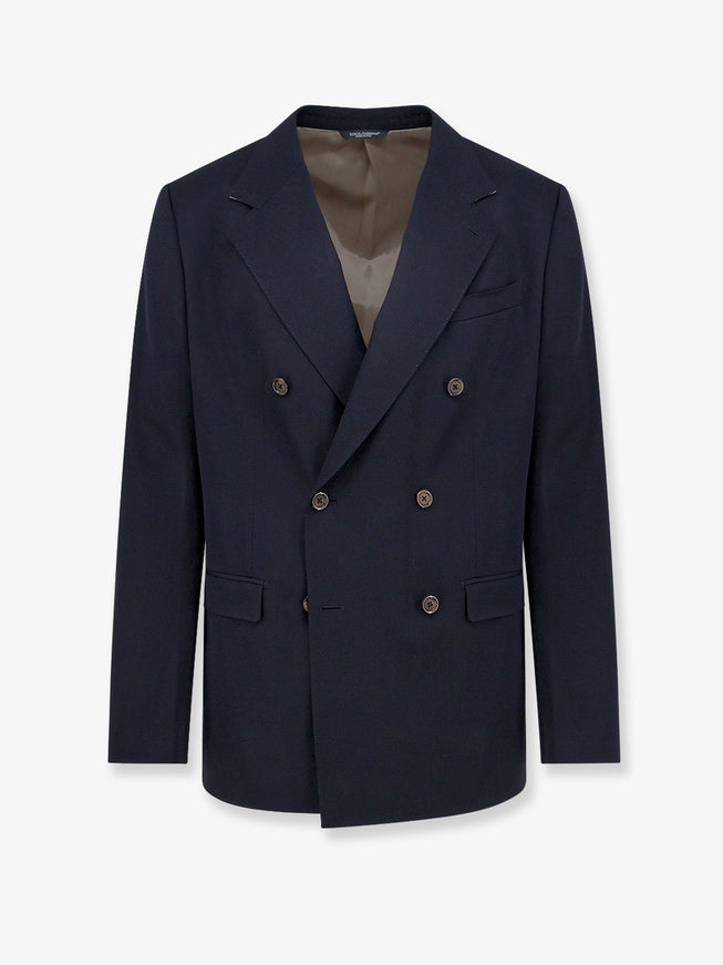 Dolce & Gabbana Stretch Virgin Wool Blazer Nero