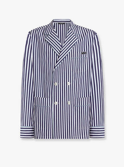 Dolce & Gabbana Cotton Blazer With Striped Motif 48 Rigato