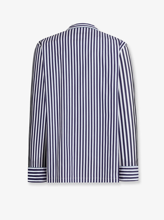 Dolce & Gabbana Cotton Blazer With Striped Motif