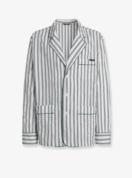 Dolce & Gabbana Vanity Froissé Fabric Dressing Gown Shirt 48 Rigato