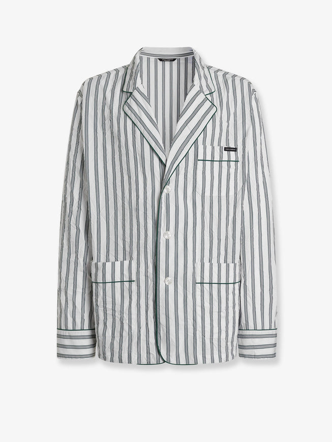 Dolce & Gabbana Vanity Froissé Fabric Dressing Gown Shirt 48 Rigato