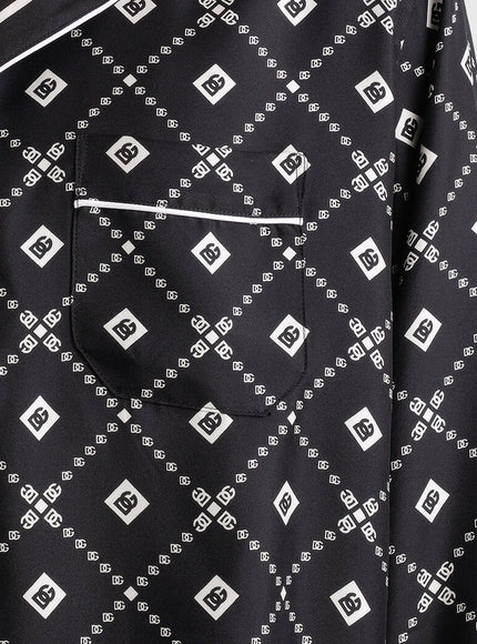 Dolce & Gabbana Vanity Pajamas Froissé Cotton Shirt