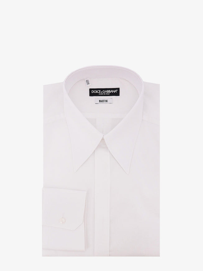 Dolce & Gabbana Martini Cotton Shirt 39 Bianco