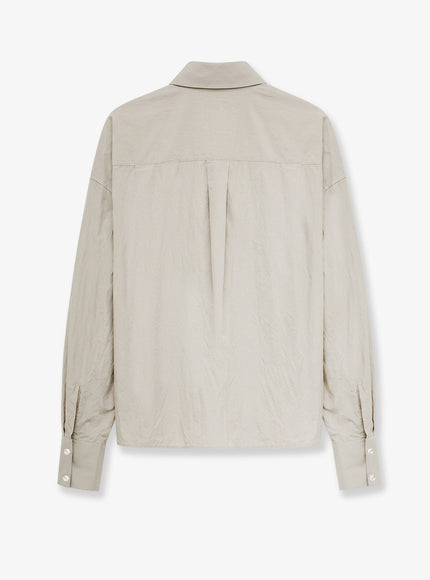 Dolce & Gabbana Cotton Shirt With Leather Logo Patch