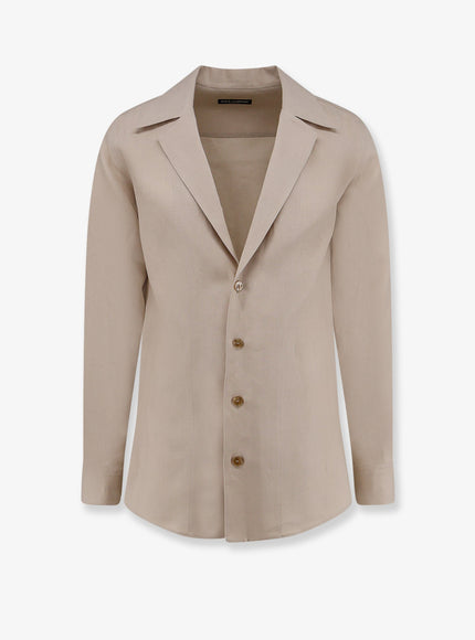 Dolce & Gabbana Linen Shirt 39 Bordeaux