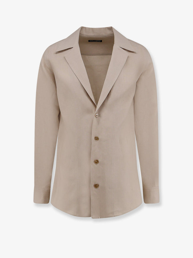 Dolce & Gabbana Linen Shirt 39 Bordeaux