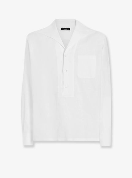 Dolce & Gabbana Over Linen Shirt 40 Bianco