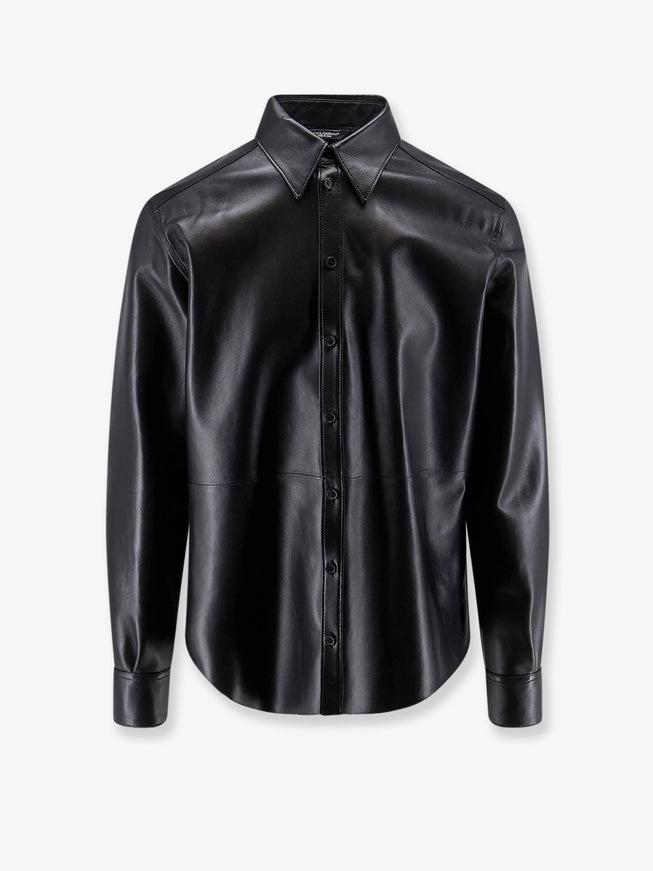 Dolce & Gabbana Leather Shirt/Jacket Nero