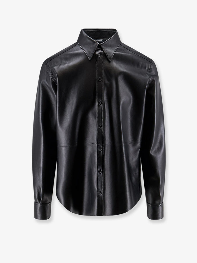 Dolce & Gabbana Leather Shirt/Jacket Nero