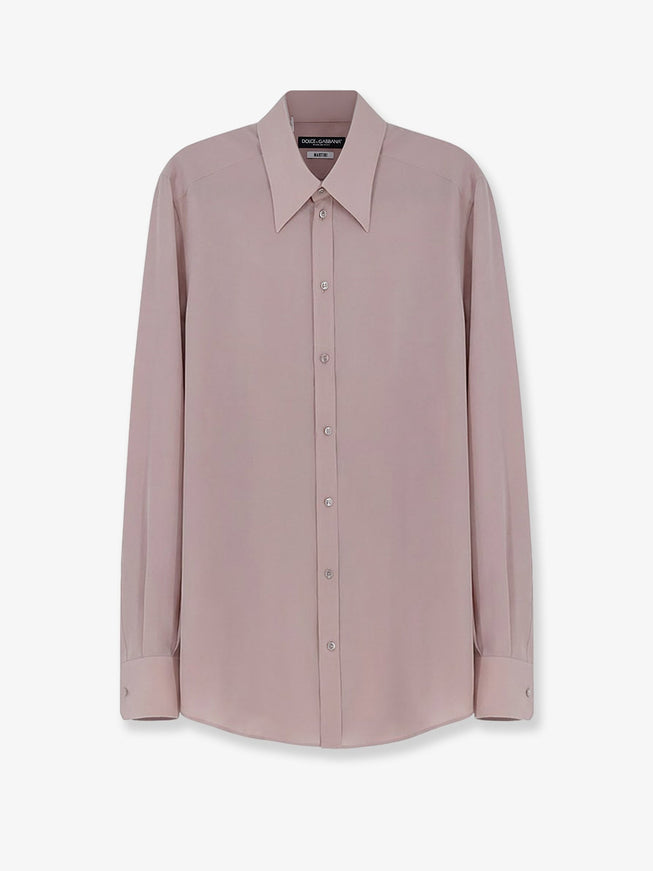 Dolce & Gabbana Martini Silk Shirt Lavanda
