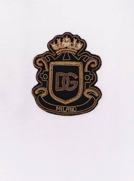 Dolce & Gabbana Cotton T-Shirt With Iconic Logo Patch