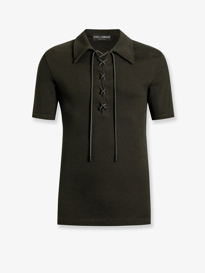 Dolce & Gabbana Cotton Polo Shirt 52 Marrone