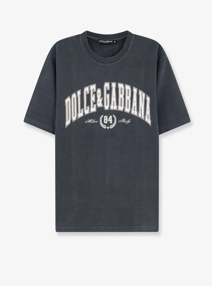 Dolce & Gabbana Cotton T-Shirt With Front Print Bianco