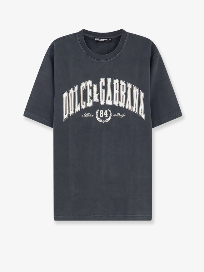 Dolce & Gabbana Cotton T-Shirt With Front Print Bianco