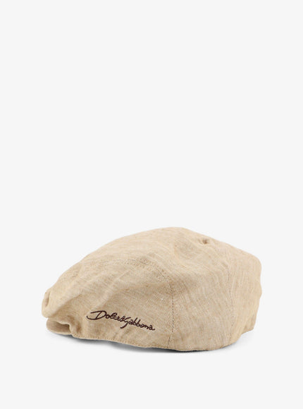 Dolce & Gabbana Linen Hat With Embroidered Logo