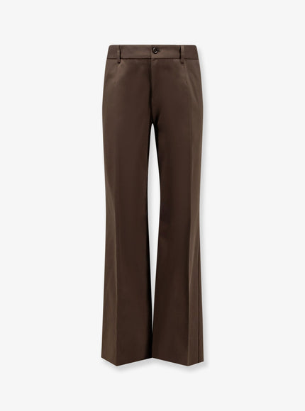 Dolce & Gabbana Tailored Cotton Trousers 48 Marrone