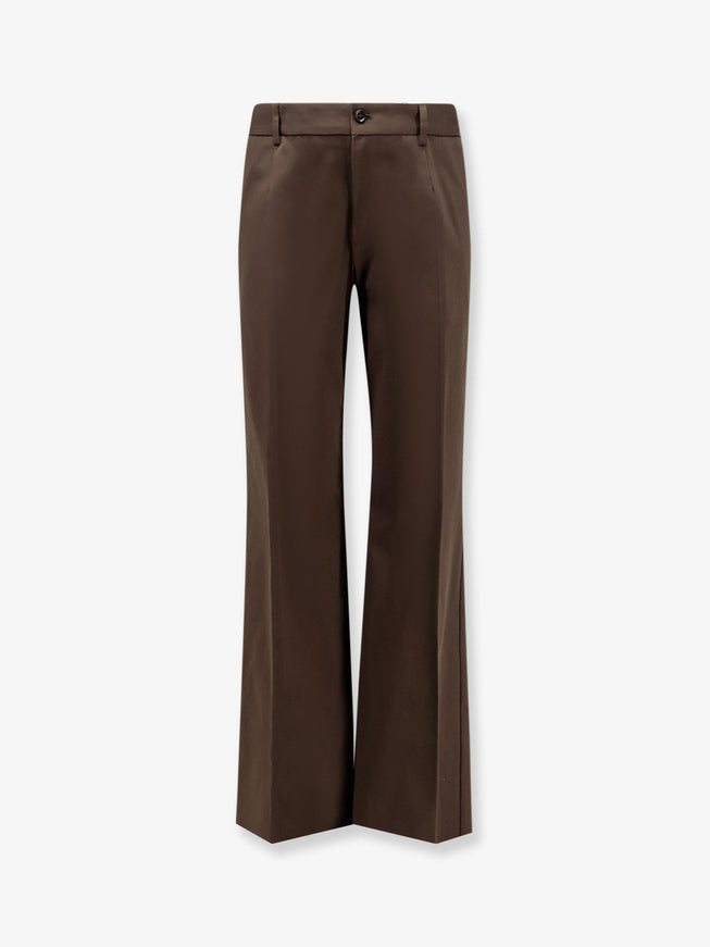 Dolce & Gabbana Tailored Cotton Trousers 48 Marrone