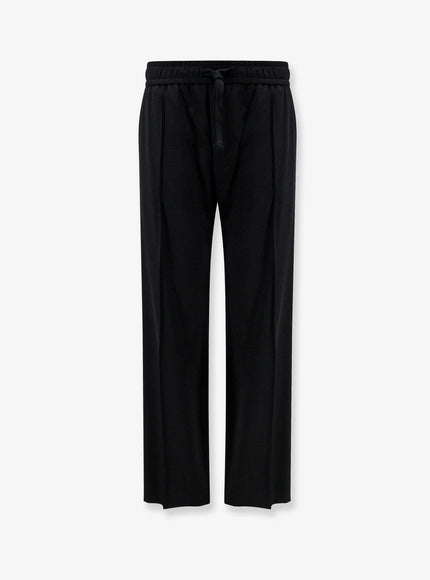 Dolce & Gabbana Jogging Stretch Virgin Wool Trousers 48 Nero