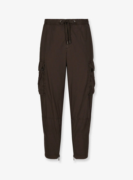 Dolce & Gabbana Cotton Cargo Trousers 48 Marrone