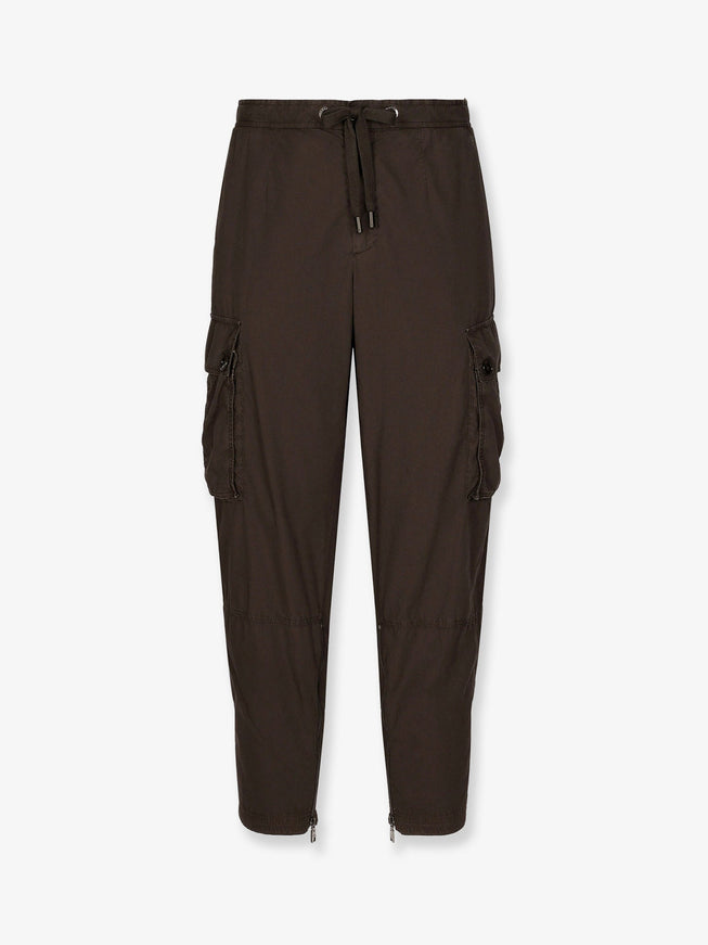 Dolce & Gabbana Cotton Cargo Trousers 48 Marrone