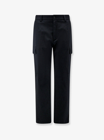 Dolce & Gabbana Cotton Cargo Trousers With Back Metal Logo Patch 52 Nero