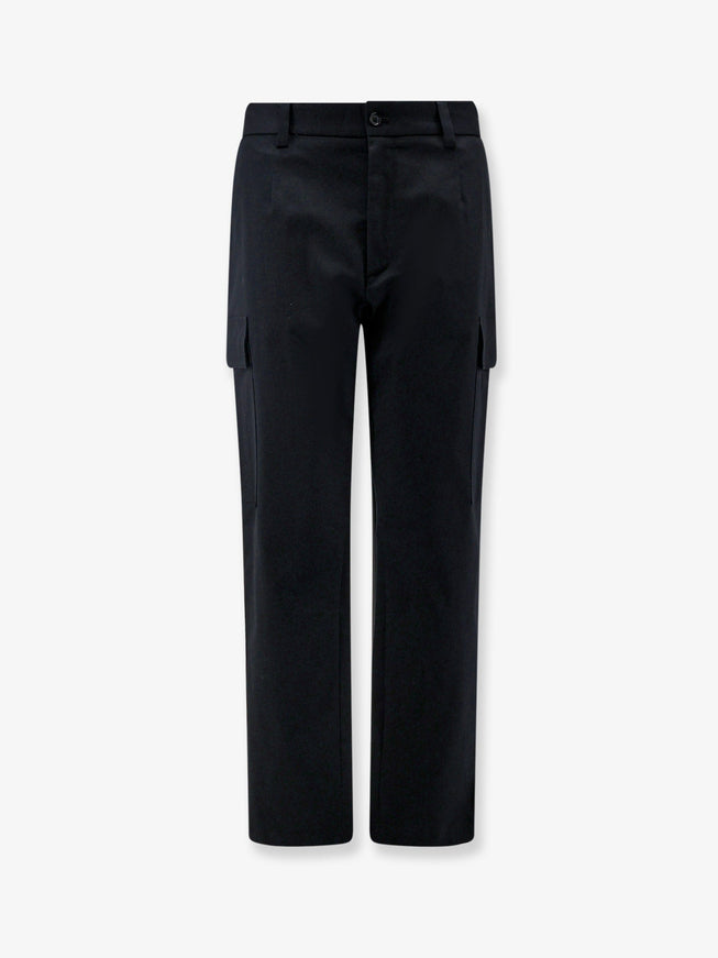 Dolce & Gabbana Cotton Cargo Trousers With Back Metal Logo Patch 52 Nero