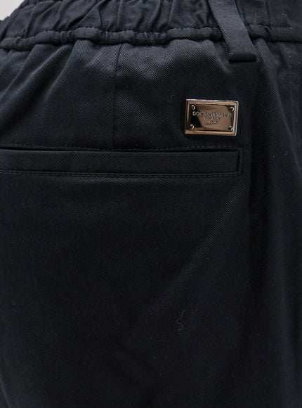 Dolce & Gabbana Cotton Cargo Trousers With Back Metal Logo Patch