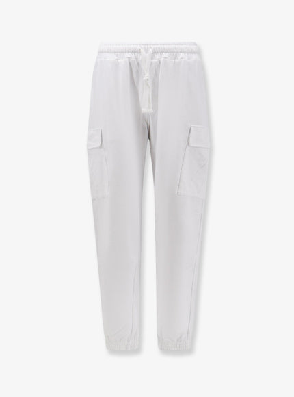 Dolce & Gabbana Cotton Trousers With Embroidered Logo On The Back Bianco