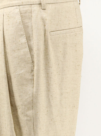 Dolce & Gabbana Hemp, Linen And Silk Trousers With Tweed Effect