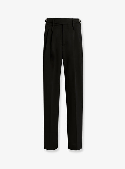 Dolce & Gabbana Virgin Wool Trousers With Frontal Pinces 52 Nero