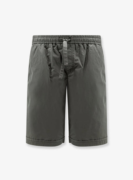 Dolce & Gabbana Cotton Shorts With Logo Detail Grigio Scuro 4